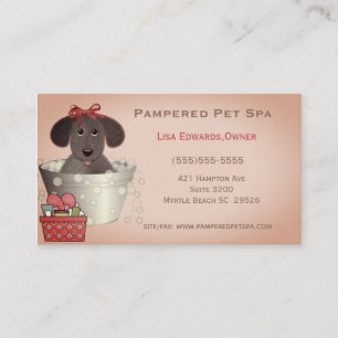 Tarjetas de visita Cute Dog Grooming