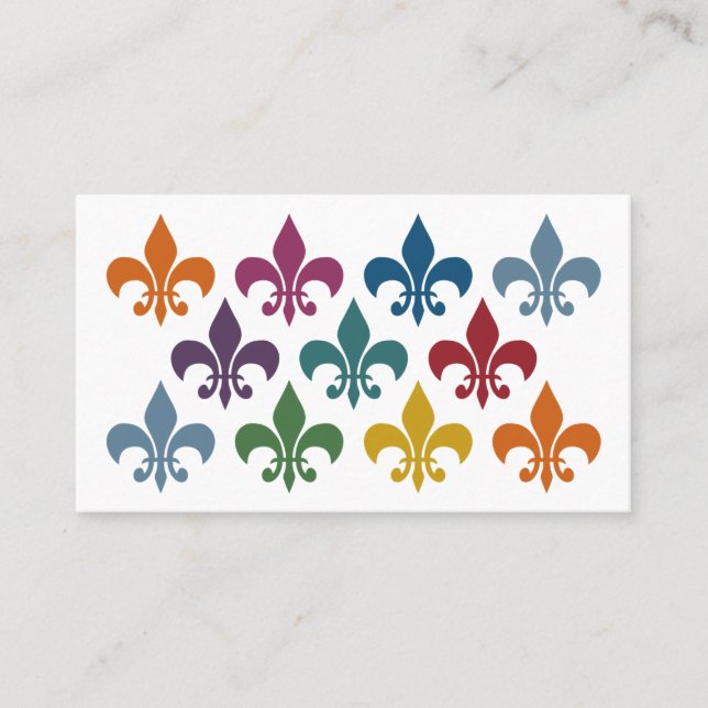 Tarjetas de visita Cute Fleur De Lis (Anverso)