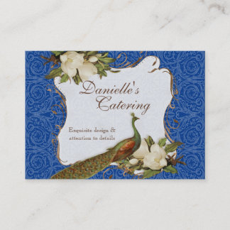 Tarjetas de visita - damasco floral de la magnolia
