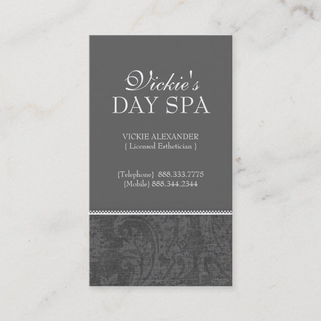 Tarjetas de visita Damask (Anverso)