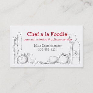 tarjetas de visita de abastecimiento del cocinero