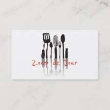 Tarjetas de visita de abastecimiento del cocinero