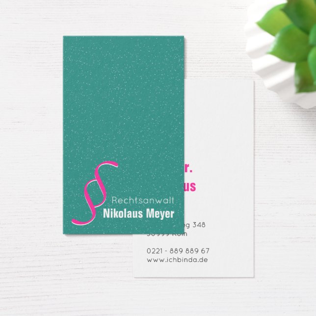 Tarjetas de visita de abogado Mint Blanco (Escritorio)