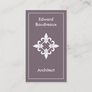 Tarjetas de visita de acero de la flor de lis