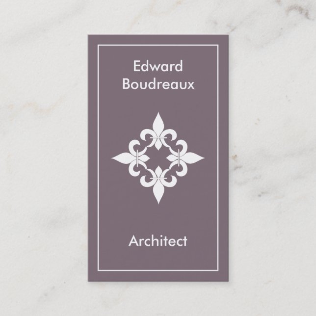 Tarjetas de visita de acero de la flor de lis (Anverso)