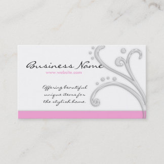 Tarjetas de visita de acrílico blancas y rosadas