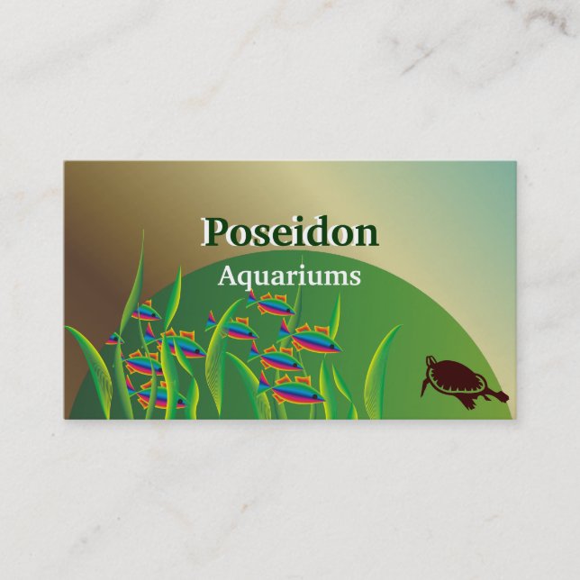 Tarjetas de visita de acuario (Anverso)