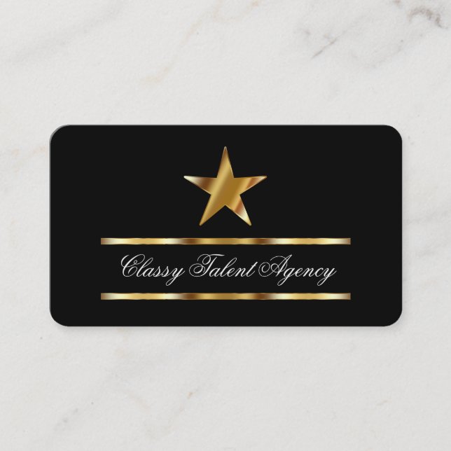 Tarjetas de visita de agencia de talentos (Anverso)