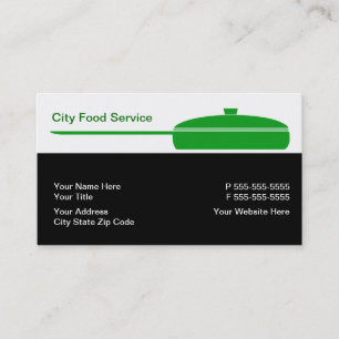 Tarjetas de visita de alimentación