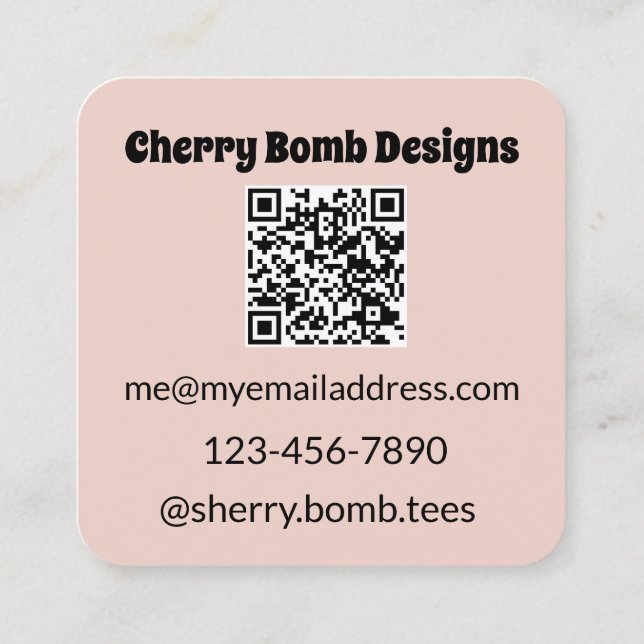 Tarjetas de visita de alta calidad con código QR (Reverso)