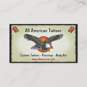 Tarjetas de visita de American Eagle del tatuaje