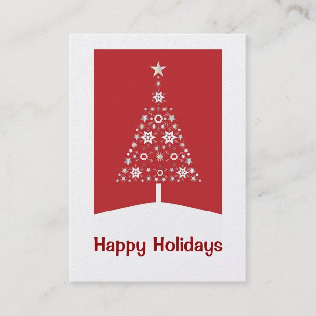 Tarjetas de visita de árbol de Navidad (Anverso)