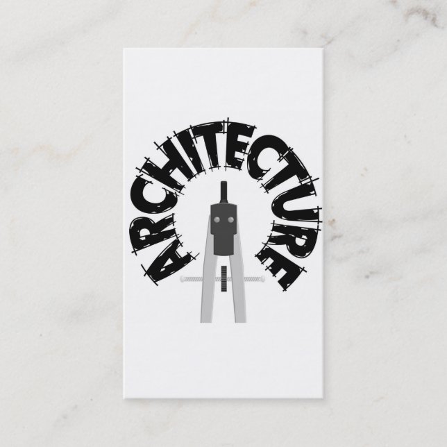 Tarjetas de visita de arquitecto de arquitectura m (Anverso)