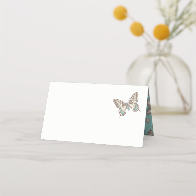 Tarjetas de visita de arte aqua con incrustaciones (Anverso)