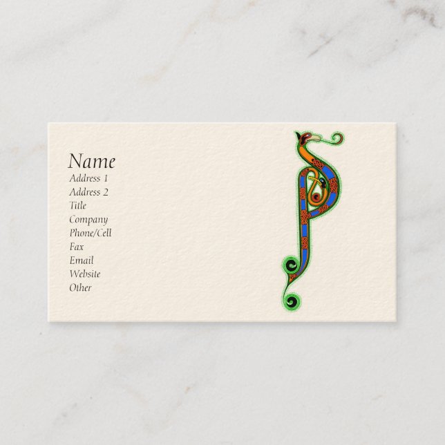 Tarjetas de visita de arte celta de personalizable (Anverso)