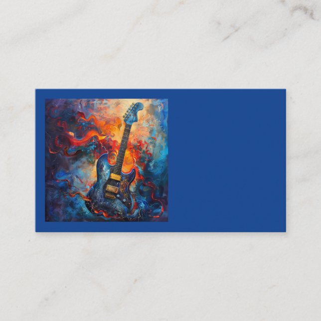 Tarjetas de visita de arte de guitarra eléctrica (Anverso)