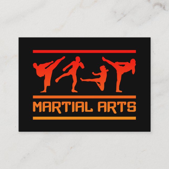 Tarjetas de visita de artes marciales - personaliz (Anverso)