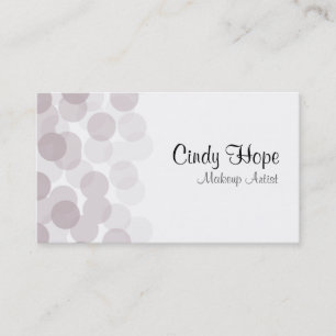 Tarjetas de visita de artista Taupe Dot Makeup