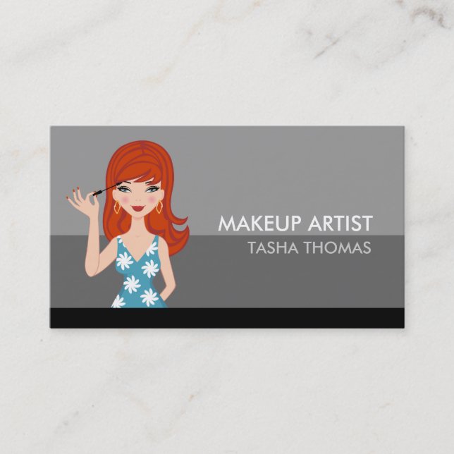 Tarjetas de visita de artistas de maquillaje (Anverso)