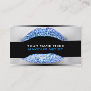 Tarjetas de visita de artistas de maquillaje con h