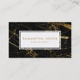 Tarjetas de visita de artistas Gold Black Marble M