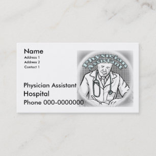 Tarjetas de visita de asistente de médico