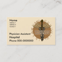 Tarjetas de visita de asistente de médico