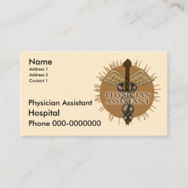 Tarjetas de visita de asistente de médico