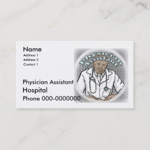 Tarjetas de visita de asistente de médico