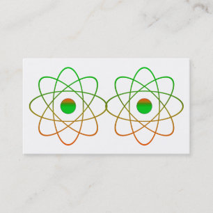 Tarjetas de visita de átomos
