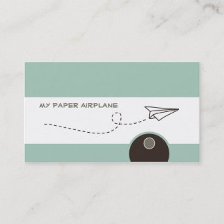 Tarjetas de visita de avión de papel