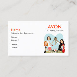 Tarjetas de visita de Avon con los medios sociales