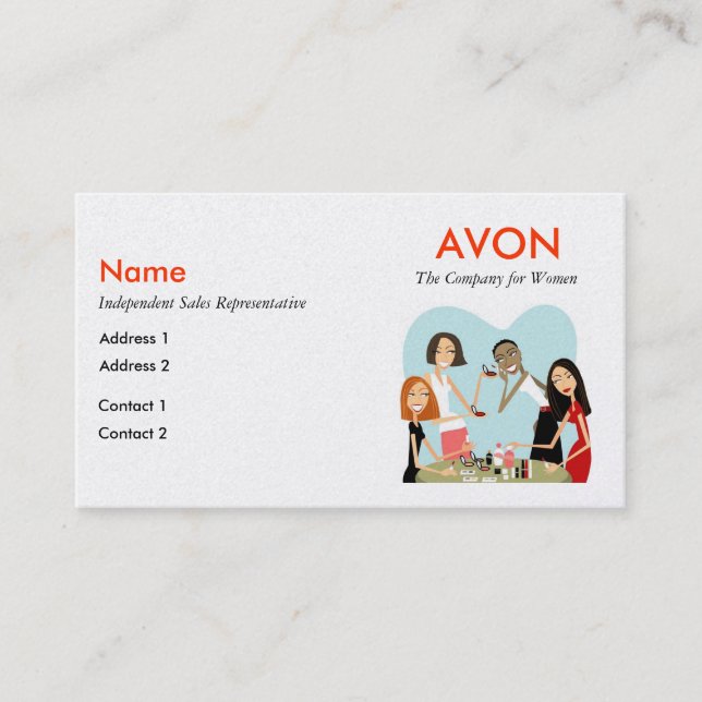Tarjetas de visita de Avon - perla (Anverso)