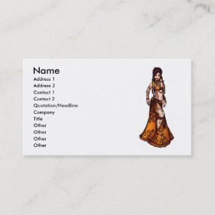 Tarjetas de visita de bailarín de Belly tribal Cap