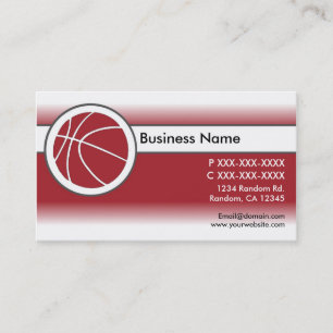 Tarjetas de visita de baloncesto con fachada blanc