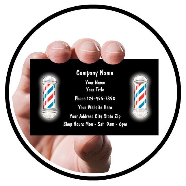 Tarjetas de visita de Barber (Barber Shop Business Card Template)