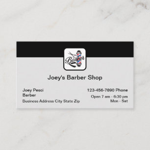 Tarjetas de visita de Barber Shop Light