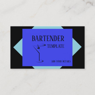 Tarjetas de visita de barman mixólogo