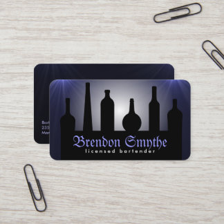 Tarjetas de visita de Bartending de Blue Bartendin