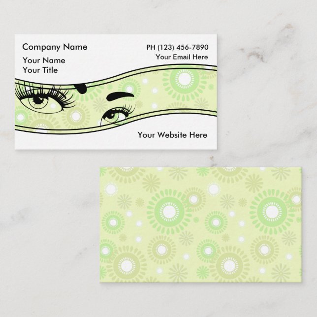 Tarjetas de visita de Beauty Eyelash (Anverso / Reverso)
