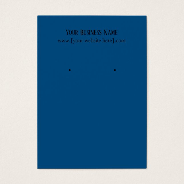 Tarjetas de visita de Blue Earring (Frente)