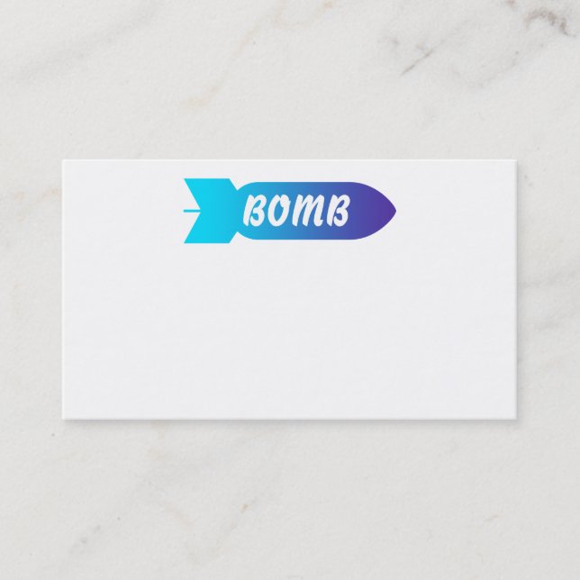 Tarjetas de visita de bomba (Anverso)