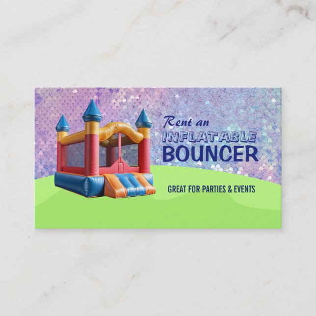 Tarjetas de visita de Bouncer inflables (Anverso)