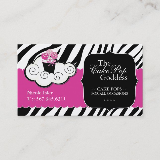 Tarjetas de visita de Cake Pops - Personalizado (Anverso)