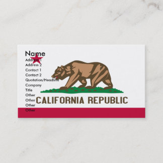 Tarjetas de visita de CALIFORNIA