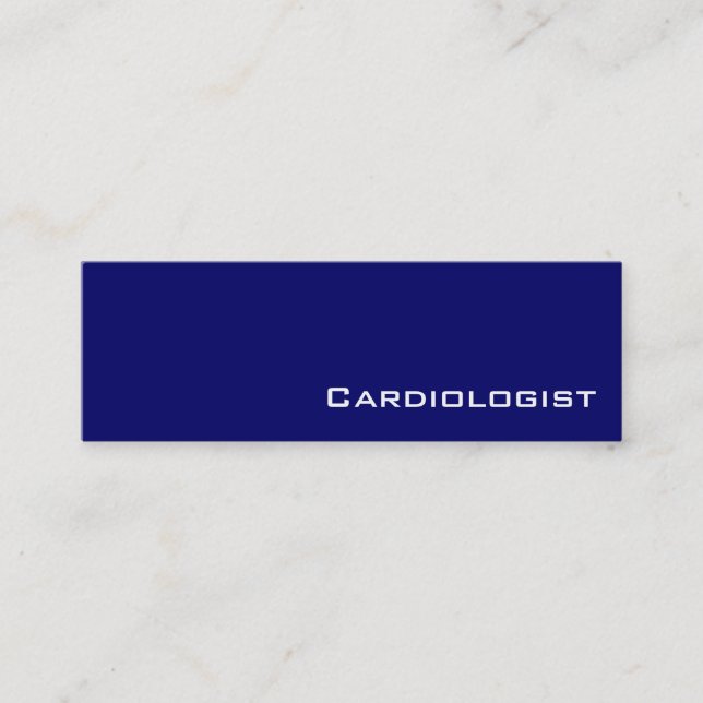 Tarjetas de visita de cardiólogo blanco de la mari (Anverso)