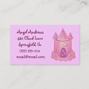 Tarjetas de visita de castillo de cuento de hadas