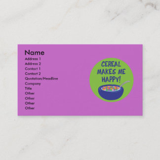 Tarjetas de visita de cereales