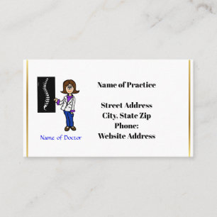 Tarjetas de visita de Chiropracter para mujeres