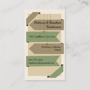 Tarjetas de visita de cinta de tono de tierra